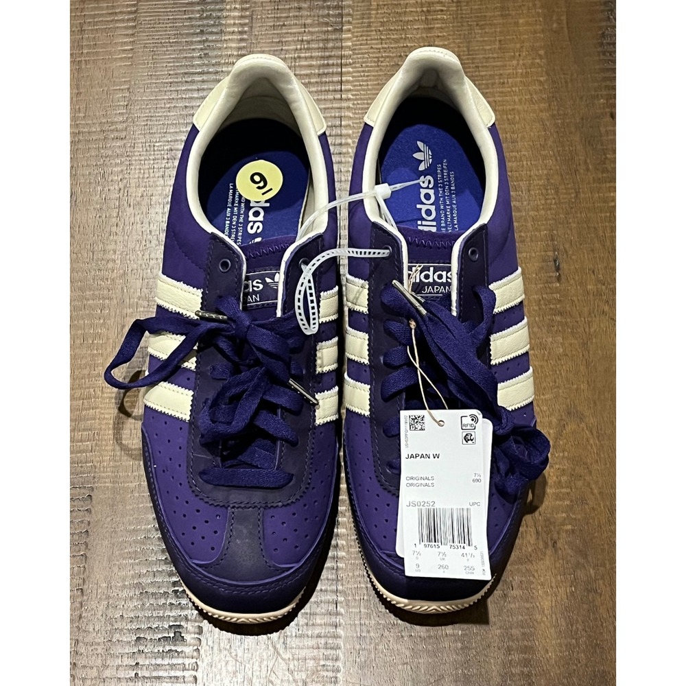 Adidas Japan Women Purple Cream Stripes Casual Sneakers Shoes Size 9 - Picture 3 of 12
